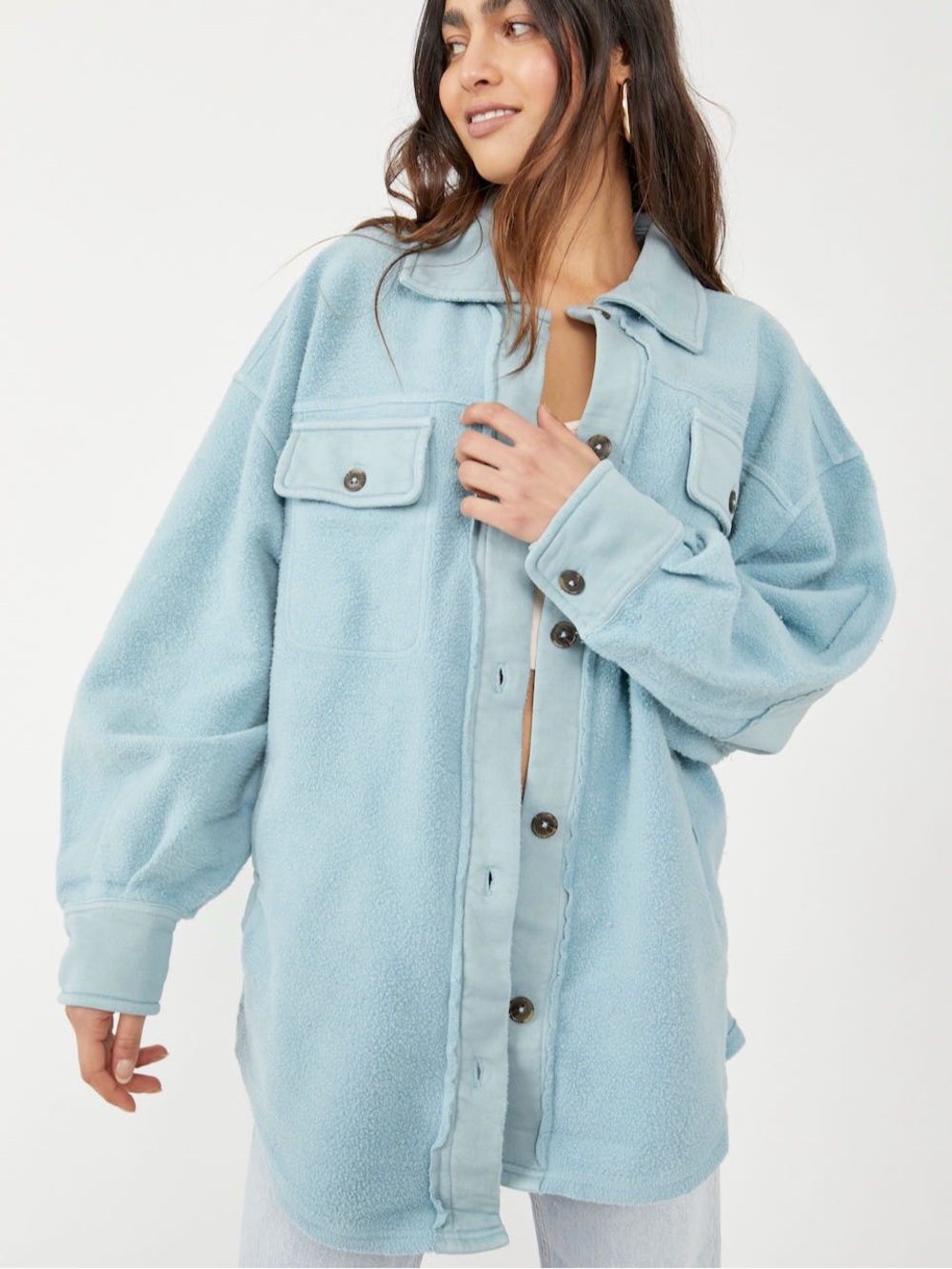 Free People Light Blue Ruby Jacket